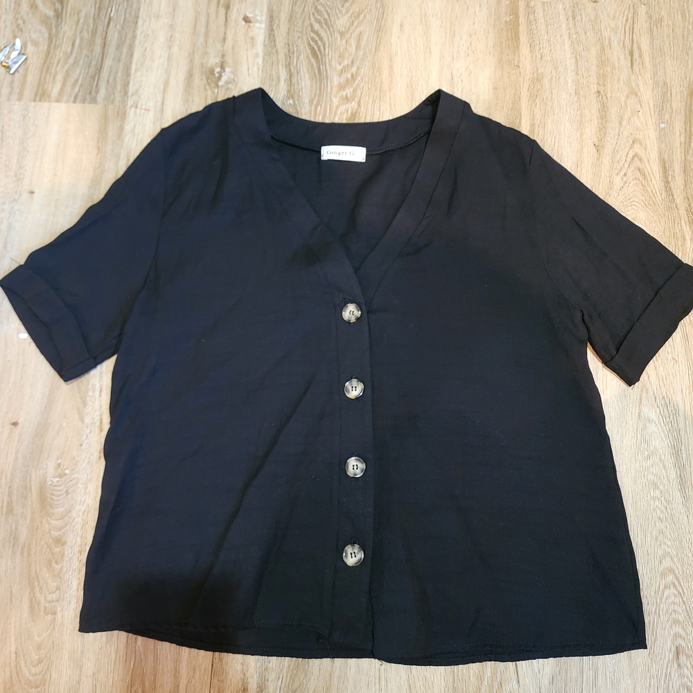 Ginger G Classic Black Button-Down Shirt